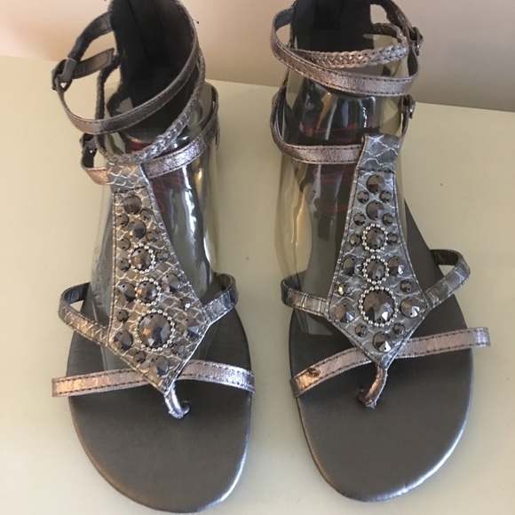 silver gladiator shoes